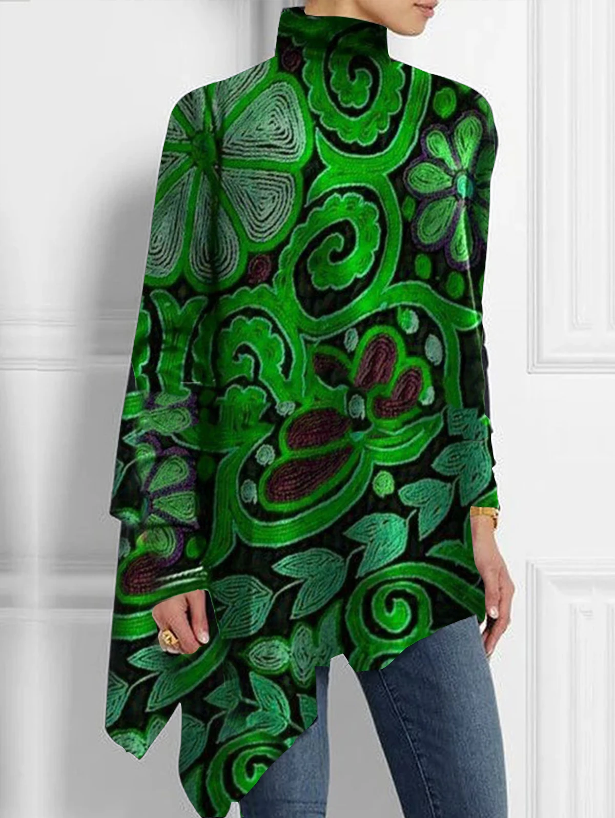 Women's Plus Size Irregular Hem Blouse Autumn Winter Fashion Retro Long Sleeve T-Shirt Turtleneck Casual Loose Asymmetrical Top 16 Mallzona S51ae11e3fc2a40ba9bded44896562562k Women's Plus Size Irregular Hem Blouse Autumn Winter Fashion Retro Long Sleeve T-Shirt Turtleneck Casual Loose Asymmetrical Top Mallzona