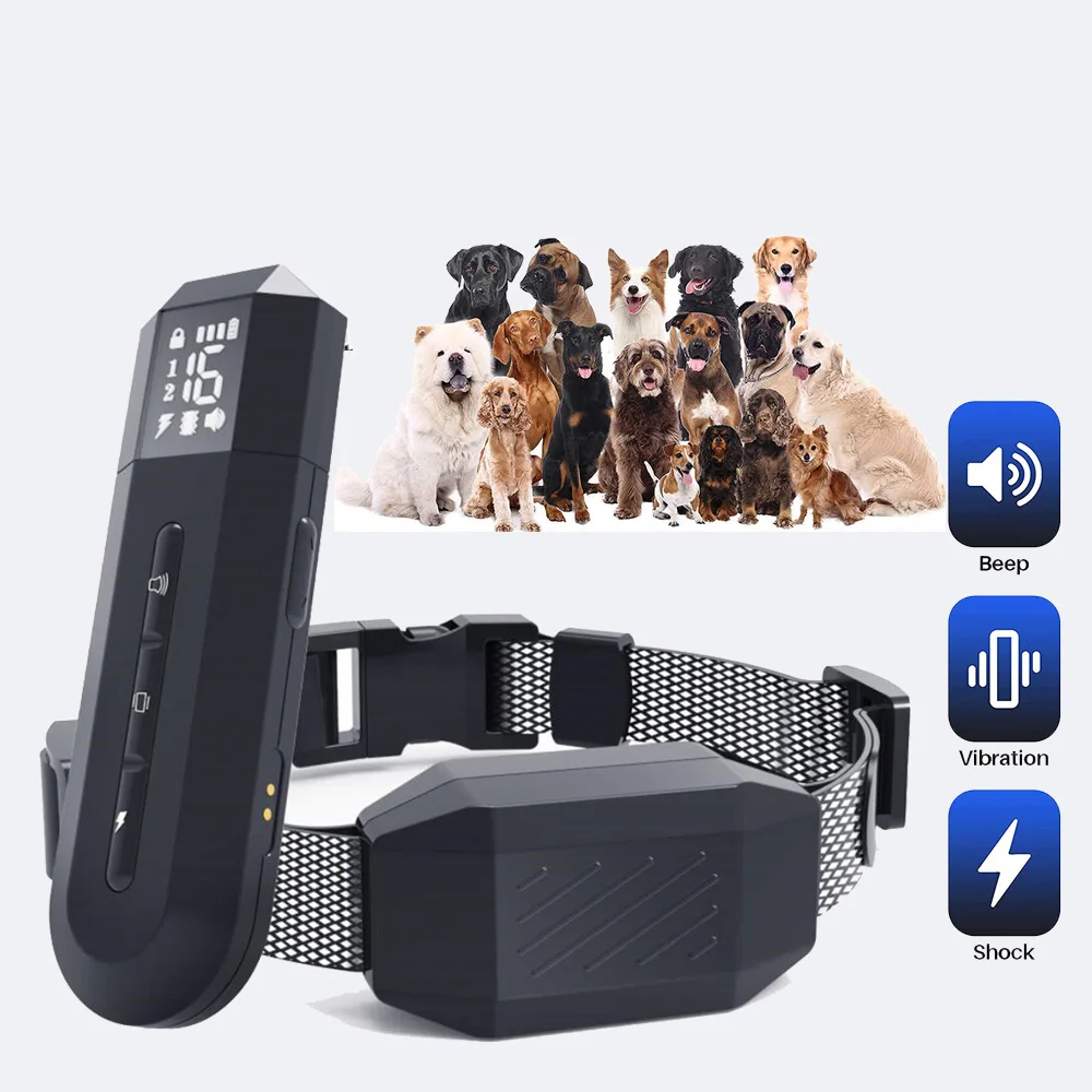 Electric Dog Training Collar with LCD Rechargeable USB Anti Barking Shock Vibration Sound Training Collar for All Dogs Pet
Electric Dog Training Collar with LCD Rechargeable USB Anti Barking Shock Vibration Sound Training Collar for All Dogs Pet