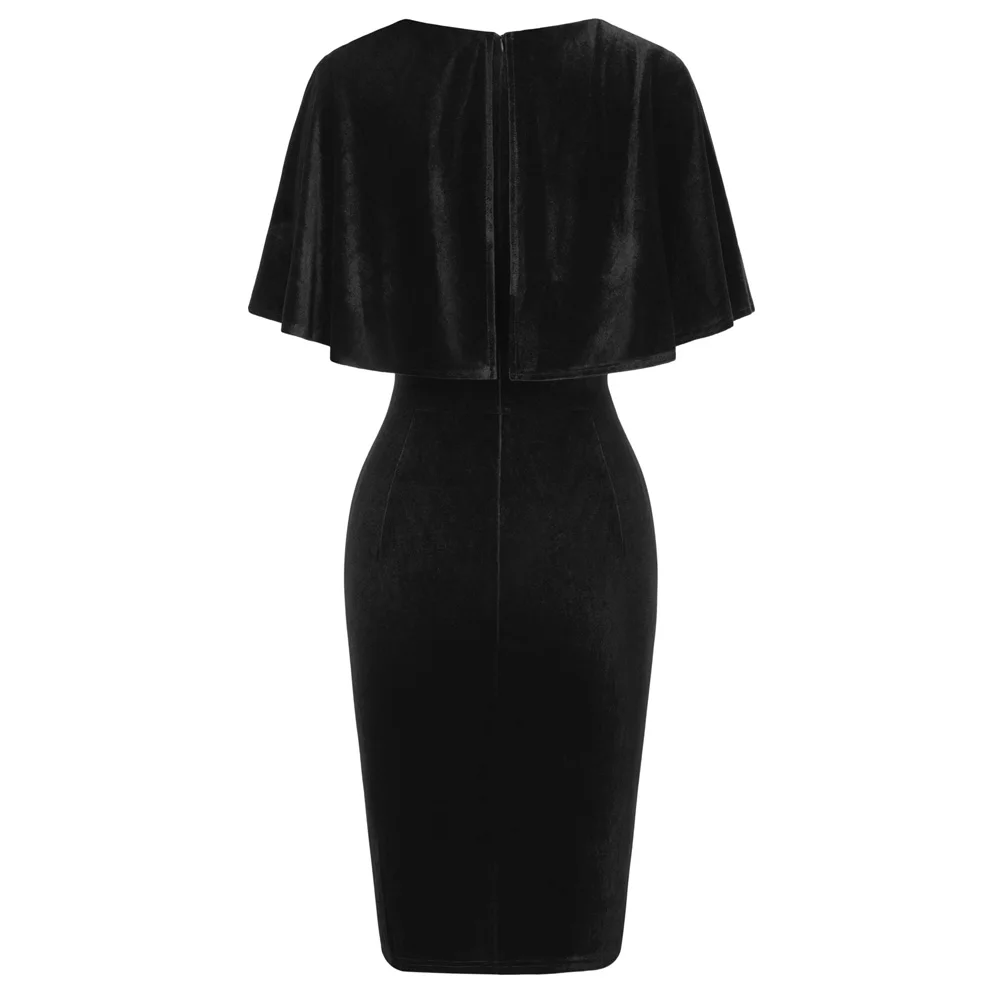 Belle Poque Women Short Cap Sleeve Elegant Velvet Dress V-Neck Ruched Bodycon Midi Dress High Waist Slim Cocktail Party Dresses
Belle Poque Women Short Cap Sleeve Elegant Velvet Dress V-Neck Ruched Bodycon Midi Dress High Waist Slim Cocktail Party Dresses