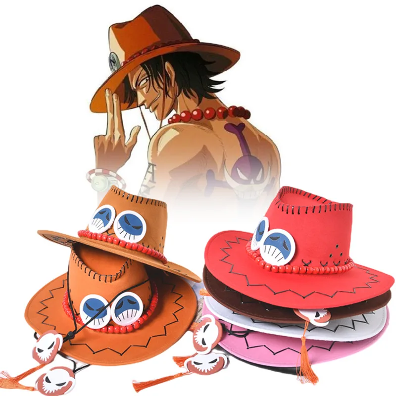 One Piece Ace Cosplay Cowboy Cap Anime Peripheral Children Pirates Cap Hats Women Jazz Hat Halloween Dress Up Accessories Prop
One Piece Ace Cosplay Cowboy Cap Anime Peripheral Children Pirates Cap Hats Women Jazz Hat Halloween Dress Up Accessories Prop