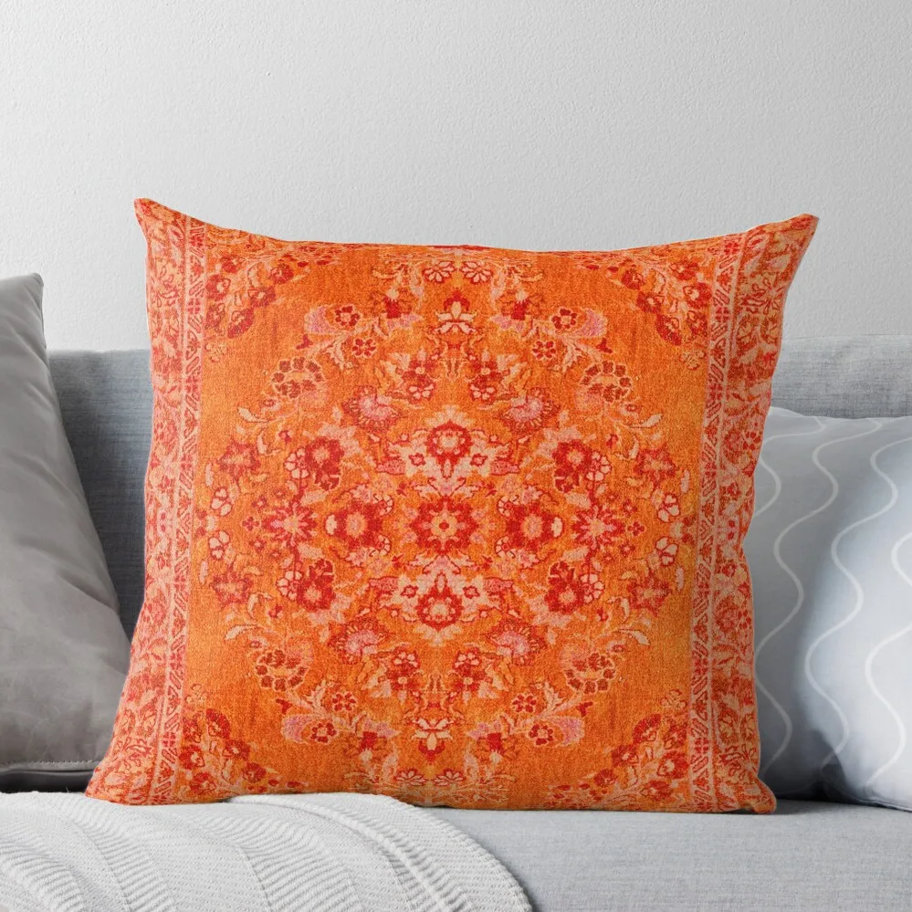 

Orange Heritage Oriental Bohemian Traditional Moroccan Style Throw Pillow Sofa Cushion Decorative Cover For Living Room