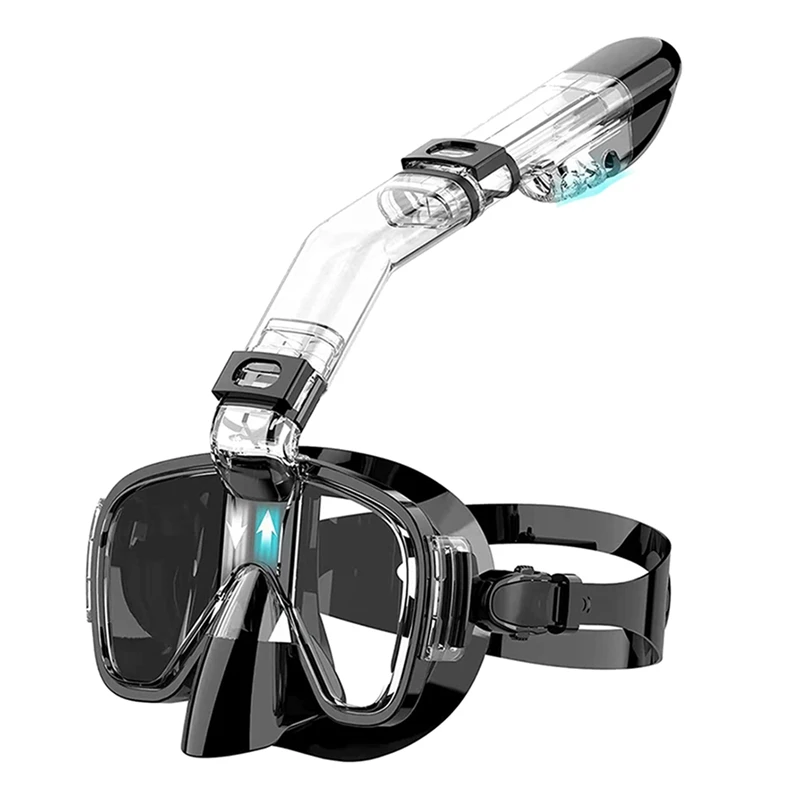 2X Snorkel Foldable Diving Cover With Dry Top System And Camera Mount,Professional Snorkeling Gear For Kids-Black
2X Snorkel Foldable Diving Cover With Dry Top System And Camera Mount,Professional Snorkeling Gear For Kids-Black