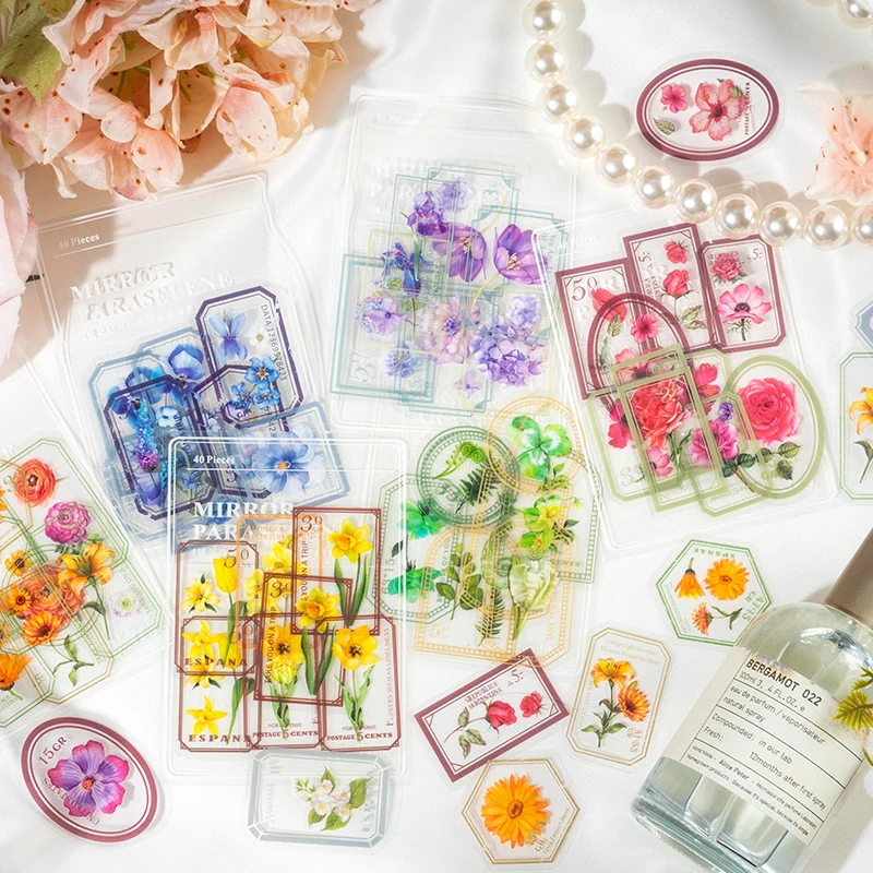 Journamm 40pcs/pack Transparent PET Flower Stickers Decor Journaling DIY Scrapbooking Waterproof Stickers Collage Stationery
Journamm 40pcs/pack Transparent PET Flower Stickers Decor Journaling DIY Scrapbooking Waterproof Stickers Collage Stationery