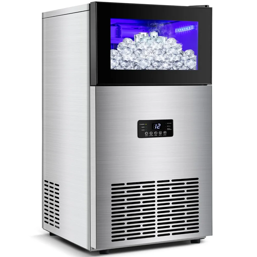 Ice Maker Machine 130LBS/24H with 35LBS Storage Bin, Stainless Steel Undercounter/Freestanding Ice Cube Maker
Ice Maker Machine 130LBS/24H with 35LBS Storage Bin, Stainless Steel Undercounter/Freestanding Ice Cube Maker
