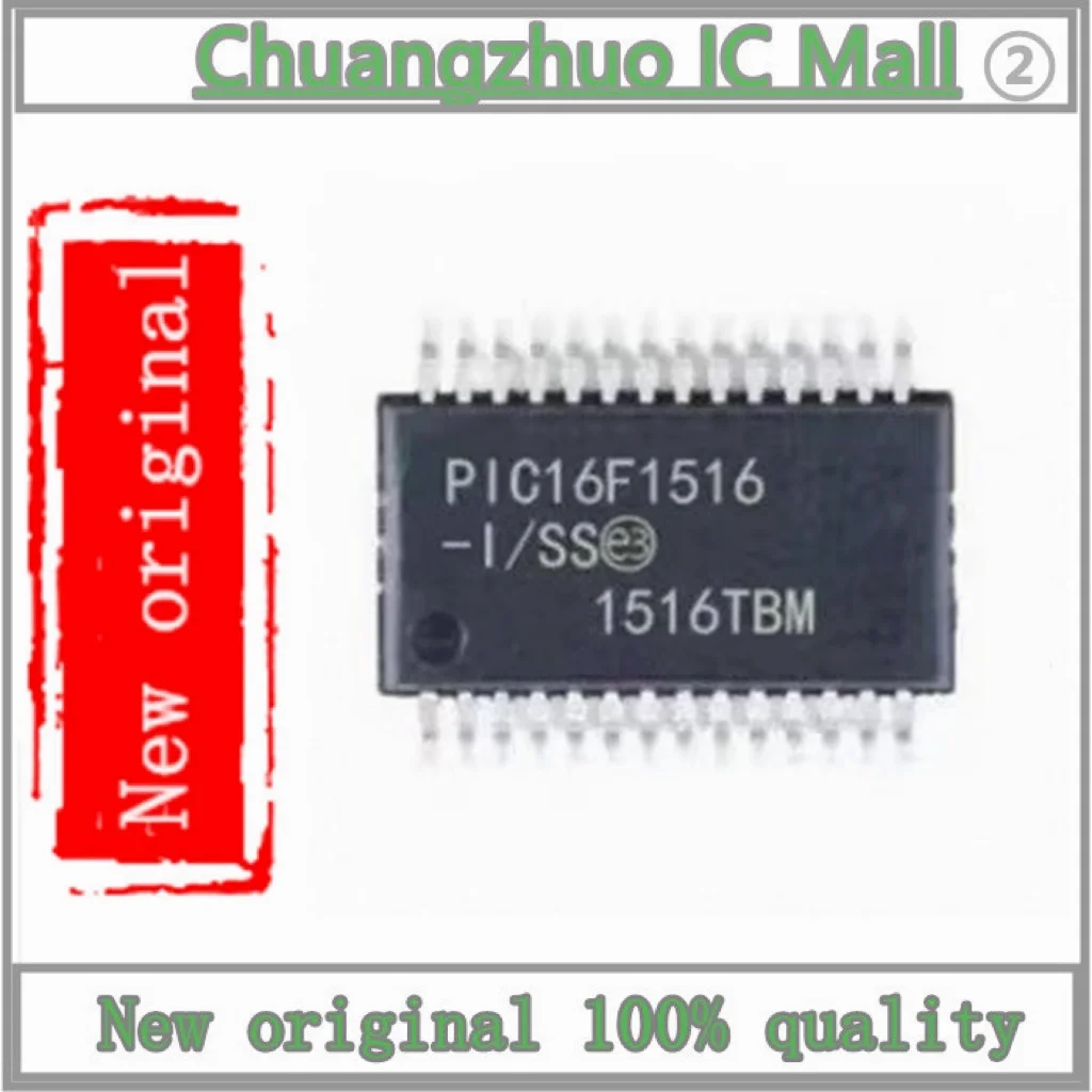 

1PCS/lot PIC16F1516-I/SS PIC16F1516-I PIC16F1516 IC MCU 8BIT 14KB FLASH 28SSOP Chip New original