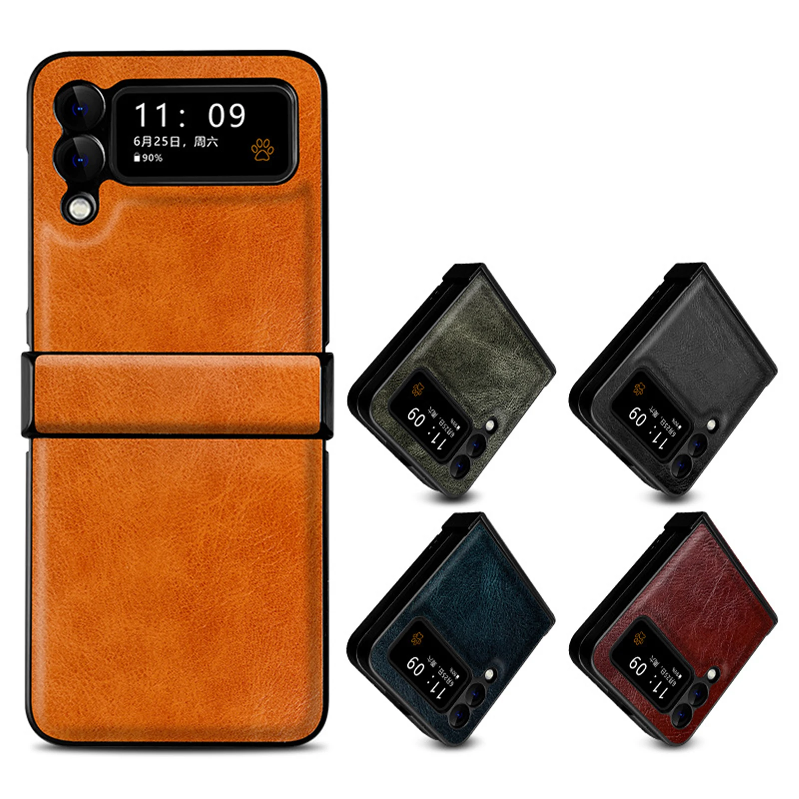 Leather Folding Phone Case for Samsung Galaxy Z Flip 3 4 5G Folding Smartphone Case PU Shockproof Phone Cases Protection Cover
Leather Folding Phone Case for Samsung Galaxy Z Flip 3 4 5G Folding Smartphone Case PU Shockproof Phone Cases Protection Cover