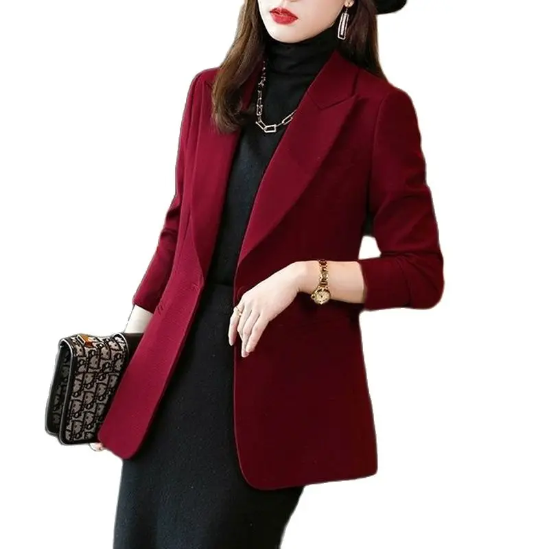 Capable Intellectual Notched Button Loose Solid Color Blazers Formal Office Lady 2022 Women's Clothing Thin Autumn Winter Casual
Capable Intellectual Notched Button Loose Solid Color Blazers Formal Office Lady 2022 Women's Clothing Thin Autumn Winter Casual