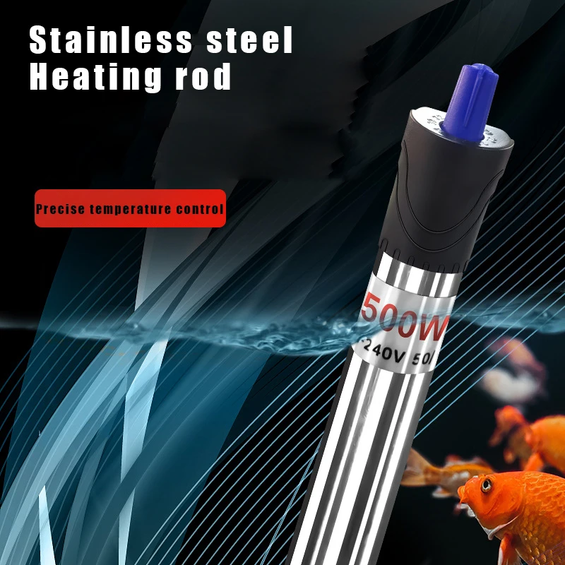 

Stainless Steel Heating Rod Explosion-proof Automatic Thermostat Turtle Tank Aquarium Heating Fish Tank Small Safe Heating Rod