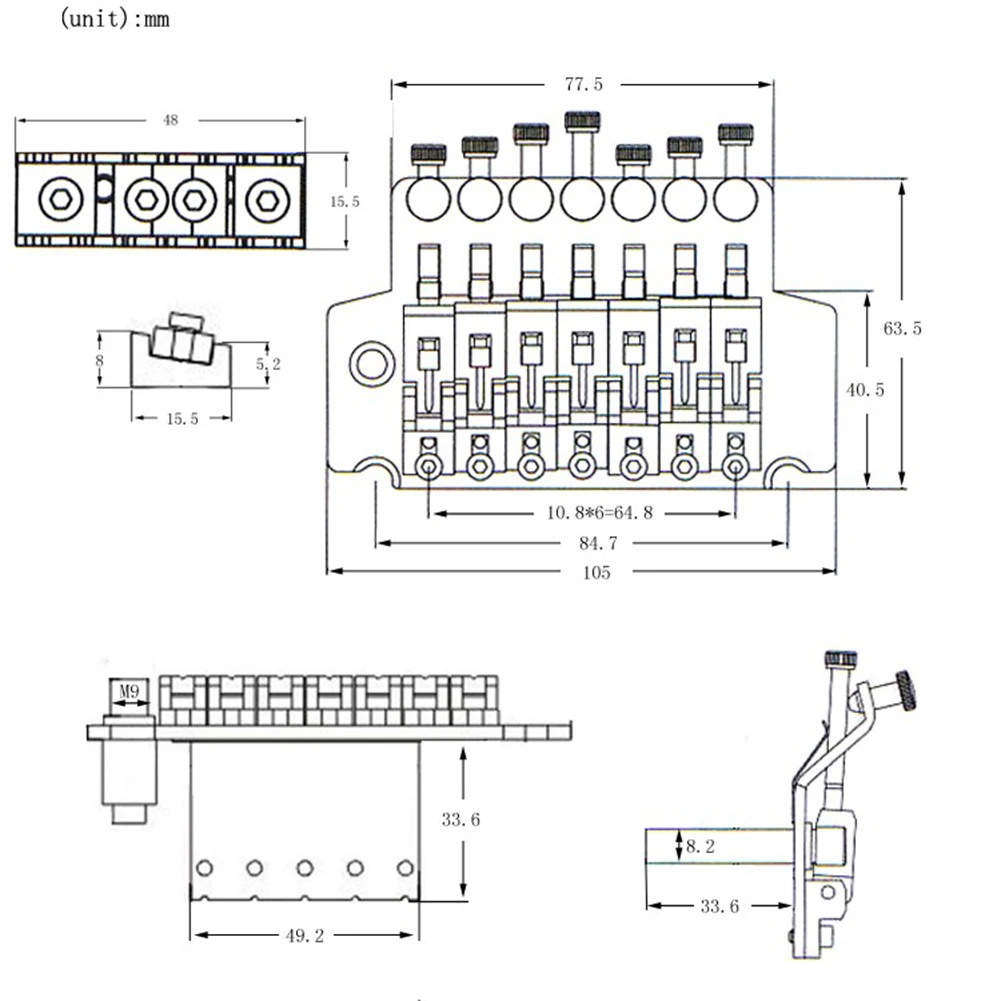 Features For Electric Guitar Double Lock Systyem Guitar Bridge Seven String Spacing Swing Bridge Vibrato System Package Content
Features For Electric Guitar Double Lock Systyem Guitar Bridge Seven String Spacing Swing Bridge Vibrato System Package Content
