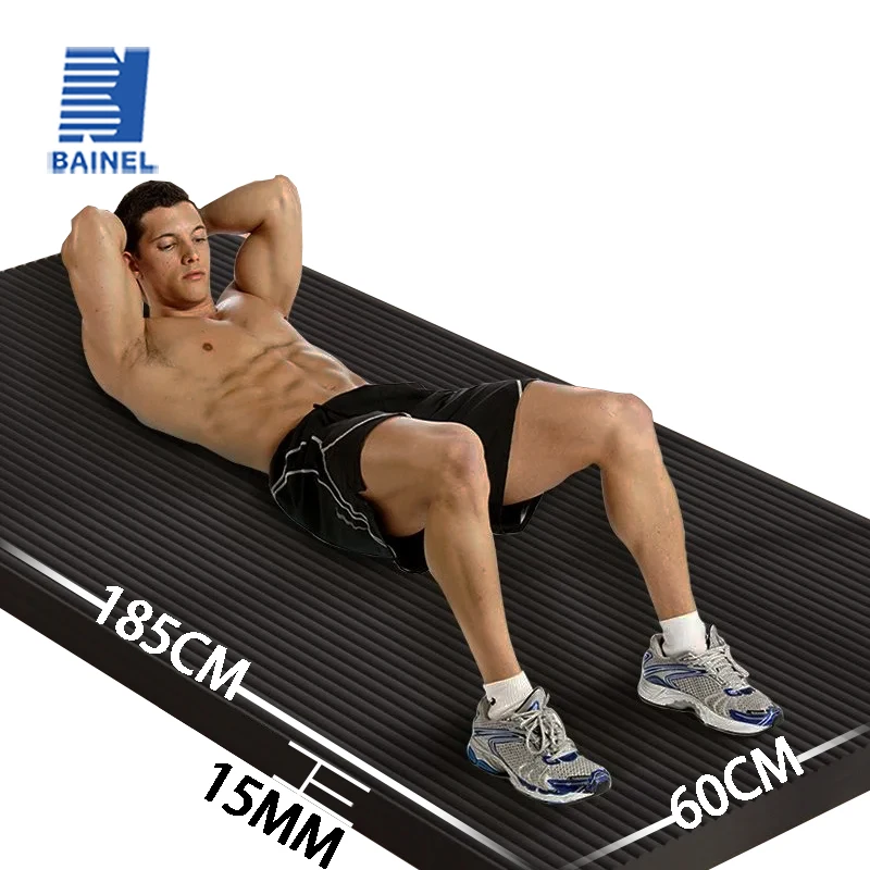 

15MM Thick NBR Non-slip Yoga Mat High-density Sports Fitness Mat Home Sports Pilates and Gymnastics Exercise Gymnastics
