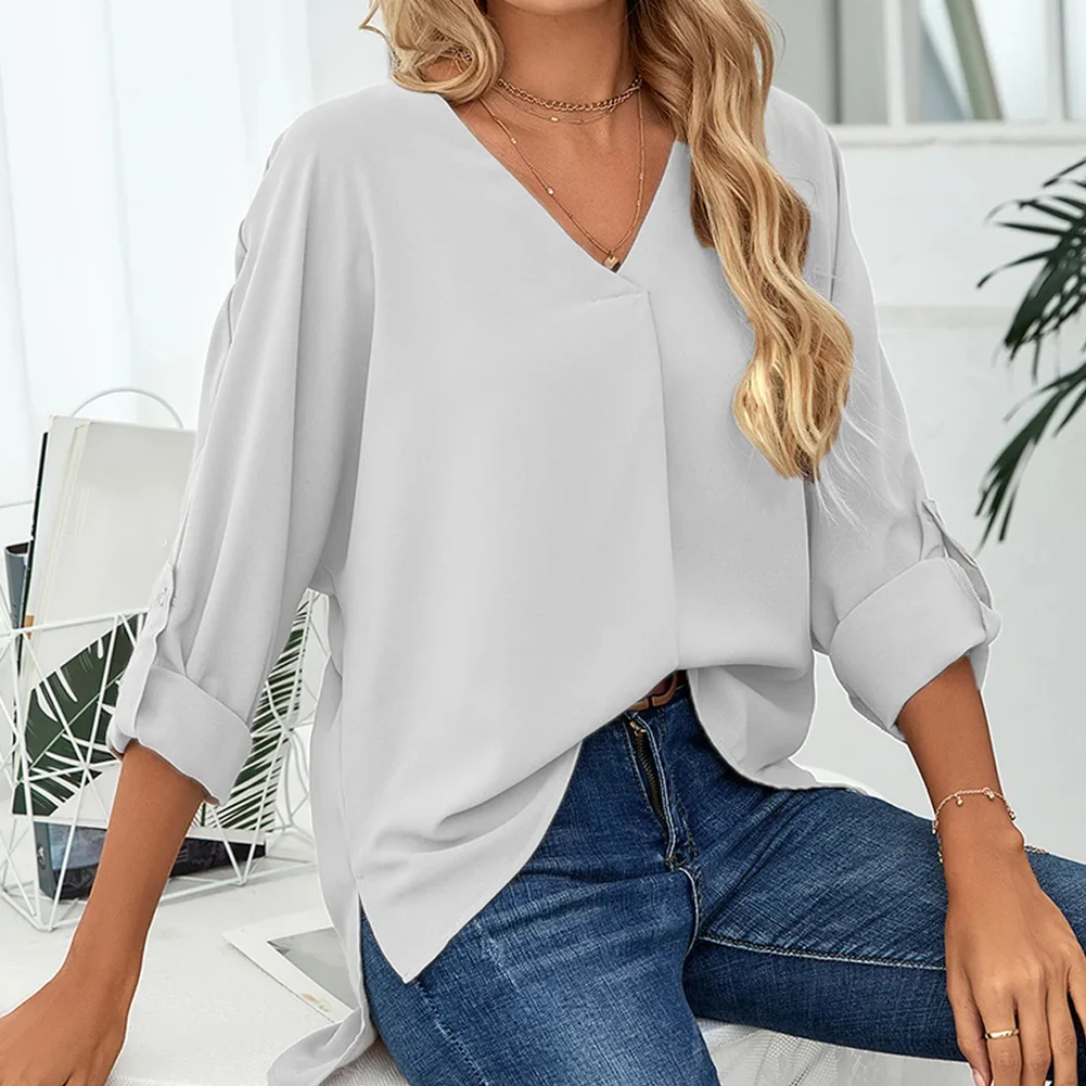 Shirts Tops Casual Commuter Female Inelastic Loose Oversized Pullover Solid Color Spandex V Neck Top Brand New
Shirts Tops Casual Commuter Female Inelastic Loose Oversized Pullover Solid Color Spandex V Neck Top Brand New