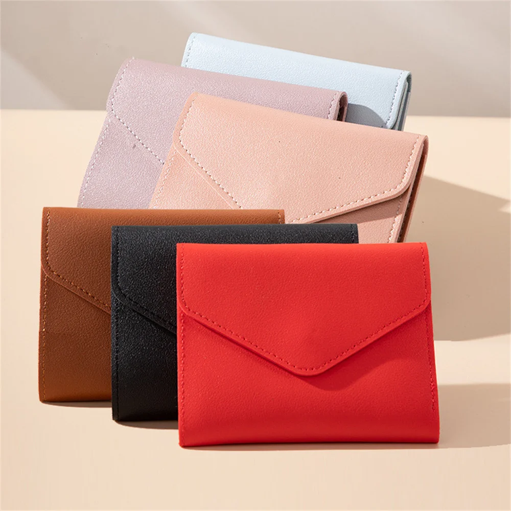 

Simple Solid Color Short Women's Large Capacity Multifunctional Card Bag Lightweight Suitable For Carrying And Storing Documents