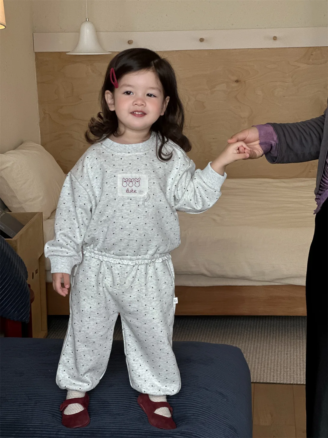 2025 Autumn New Baby Girl Long Sleeve Casual Clothes Set Toddler Dot Sweatshirt + Pants 2pcs Suit Cotton Toddler Girl Outfits 12 S51b99bd75e844003bc656f8169884651Z