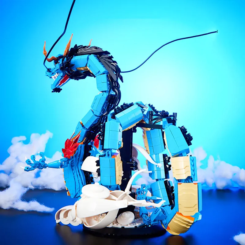 Creative Anime Nautical King Blue Kaido Dragon Building Blocks DK5011 Divine Dragon Form Model Brick Toys Children Xmas Gift Creative Anime Nautical King Blue Kaido Dragon Building Blocks DK5011 Divine Dragon Form Model Brick Toys Children Xmas Gift