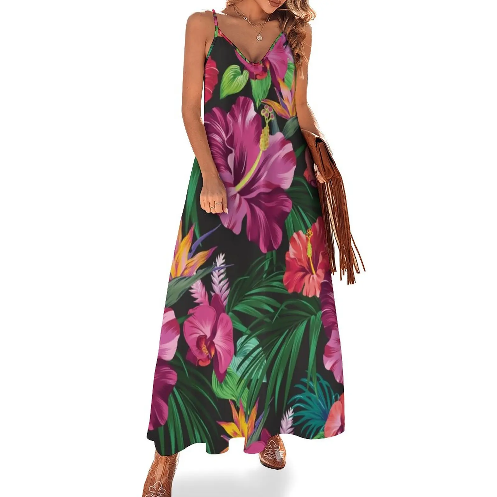 Juicy Tropical Dress Floral Leaves Print Night Club Maxi Dress Street Wear Boho Beach Long Dresses Straps Pattern Large Size 5XL
Juicy Tropical Dress Floral Leaves Print Night Club Maxi Dress Street Wear Boho Beach Long Dresses Straps Pattern Large Size 5XL