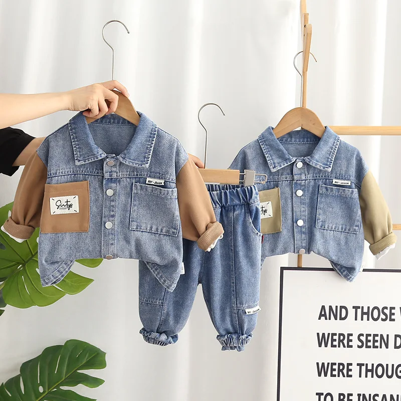 Boys Denim Clothes Sets Spring Autumn Children Fashion Coats Pants 2pcs Tracksuits For Baby 1 To 5 Years Costume Cuit Kid Outfit
Boys Denim Clothes Sets Spring Autumn Children Fashion Coats Pants 2pcs Tracksuits For Baby 1 To 5 Years Costume Cuit Kid Outfit