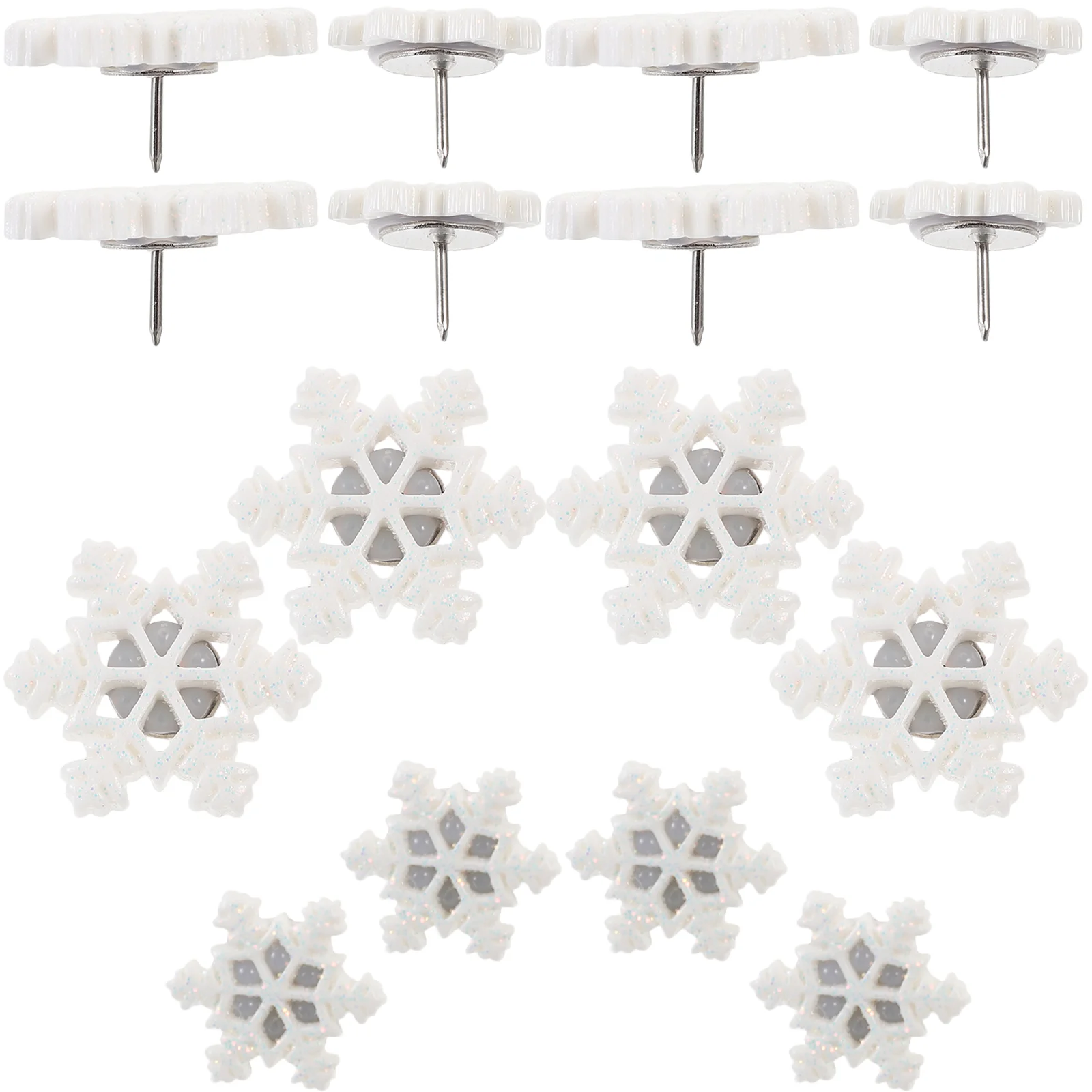 30pcs Snowflake Thumb Tacks Multi-function Decorative Pin Adorable Push Pin Poster Supply
30pcs Snowflake Thumb Tacks Multi-function Decorative Pin Adorable Push Pin Poster Supply