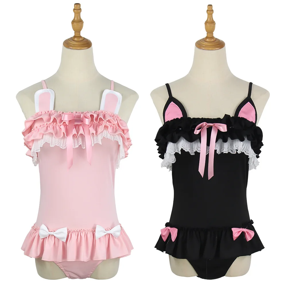 Anime Cos Swimsuit Cute Sexy Cosplay Costume Swimwear Women Cute black Cat Powder Rabbit Swimsuit Summer Clothes Custom Made
Anime Cos Swimsuit Cute Sexy Cosplay Costume Swimwear Women Cute black Cat Powder Rabbit Swimsuit Summer Clothes Custom Made