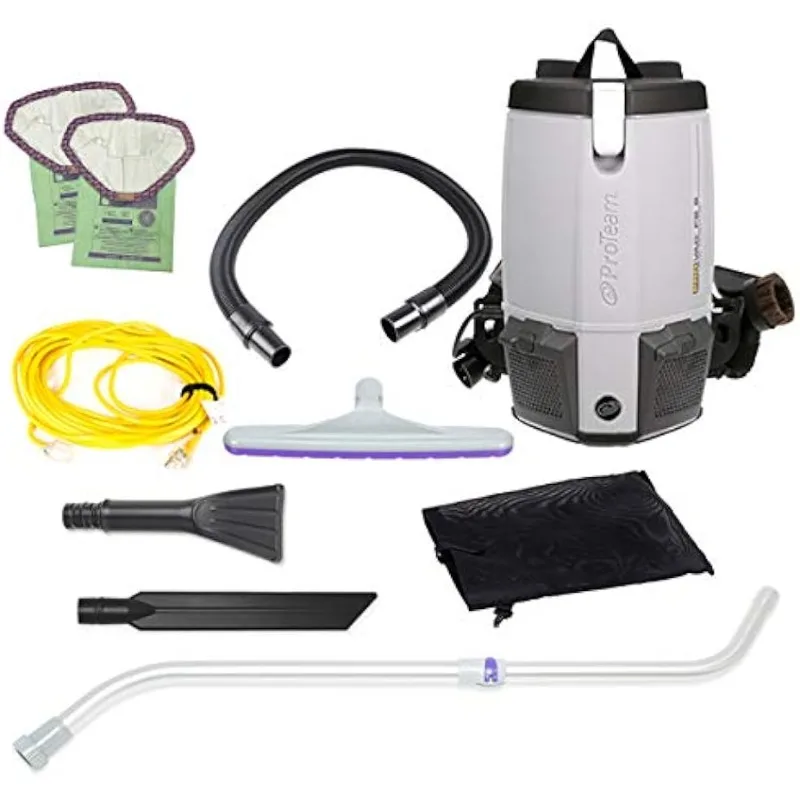 

ProTeam Vacuum Backpack, ProVac FS 6 Commercial Backpack Vacuum Cleaner with HEPA Media Filtration and Small Business Kit