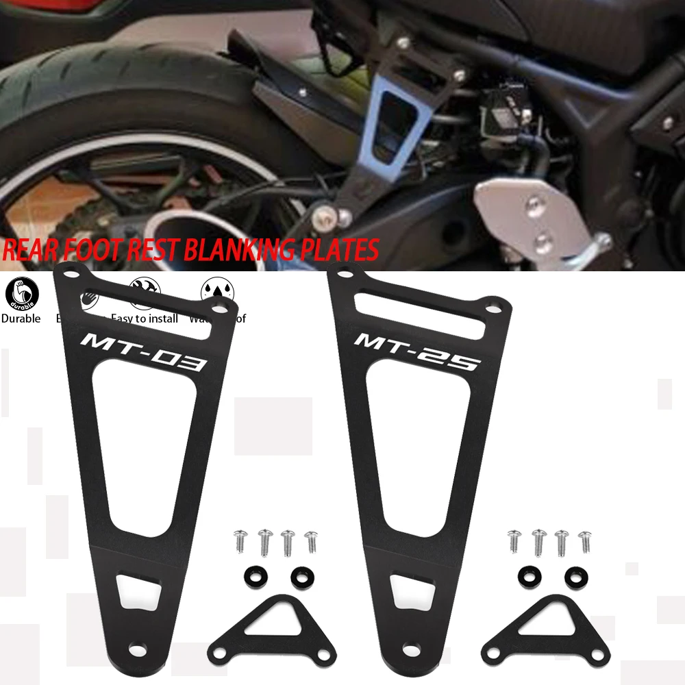 

Motor For YAMAHA YZFR25 YZFR3 YZF R25 R3 MT03 MT25 MT-03 2015-2022 2023 Exhaust Hanger Bracket Rear Foot Rest Blanking Plates