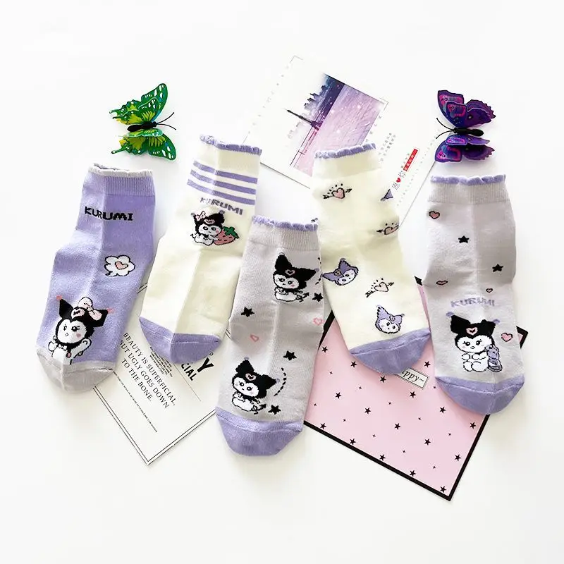 5Pcs Kawaii Sanrio Kids Fall and Winter New Models of Cotton Socks Cute Cartoon Kuromi Girls Mid-Calf Socks Toys Girl Anime Gift
5Pcs Kawaii Sanrio Kids Fall and Winter New Models of Cotton Socks Cute Cartoon Kuromi Girls Mid-Calf Socks Toys Girl Anime Gift