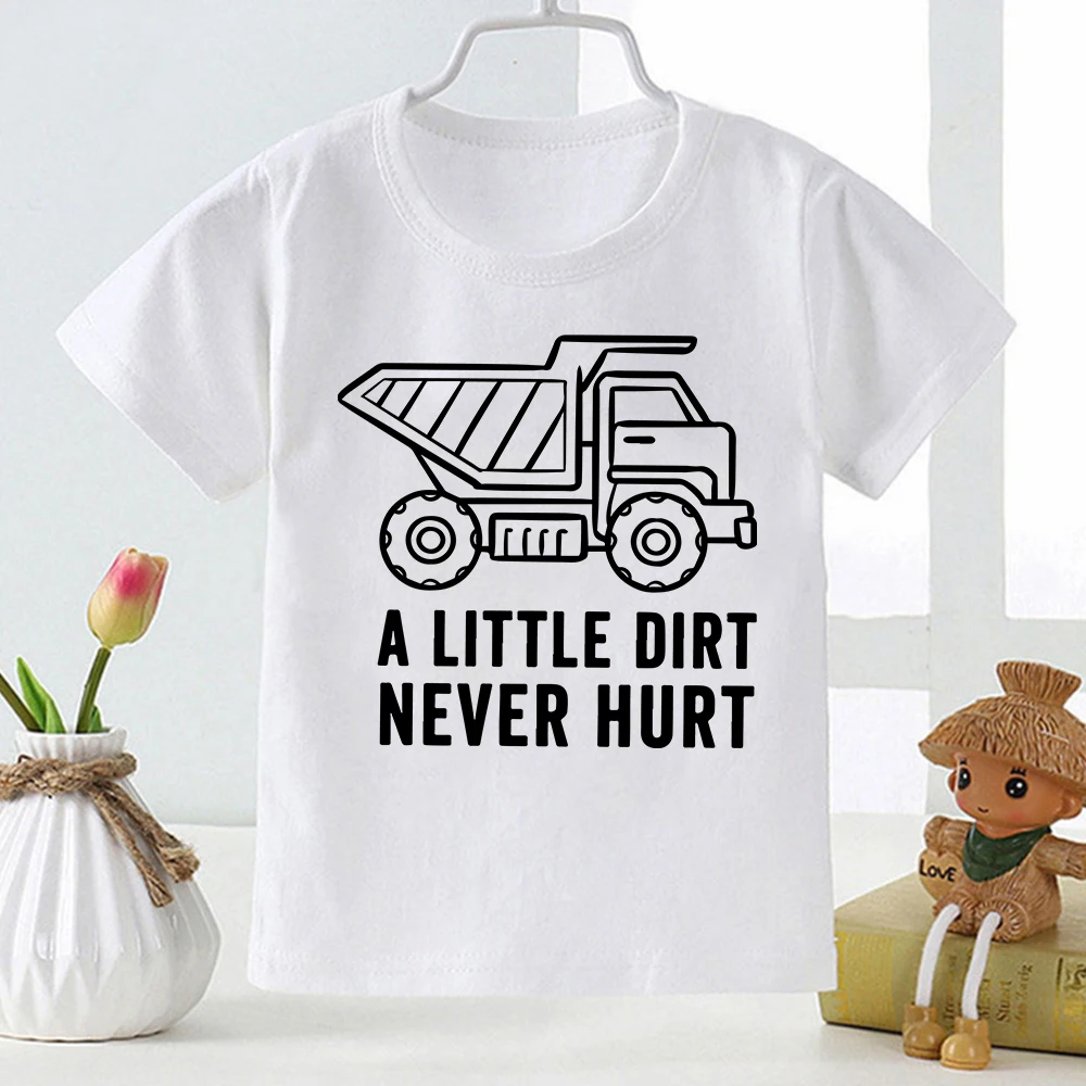 A Little Dirt Never Hurt Kids Boys Clothes 2-12 Years T-shirt Big Mine Cart Print Toddler Tee Outdoor Casual Play Child's Shirt
A Little Dirt Never Hurt Kids Boys Clothes 2-12 Years T-shirt Big Mine Cart Print Toddler Tee Outdoor Casual Play Child's Shirt