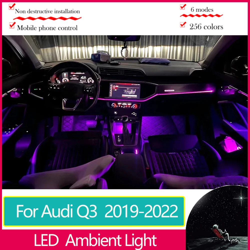 Лазерная резьба для Audi Q3 Q3L 2019-2022, управление через приложение, декоративное освещение для автомобиля, внешняя атмосфера, лампа для украшения
Лазерная резьба для Audi Q3 Q3L 2019-2022, управление через приложение, декоративное освещение для автомобиля, внешняя атмосфера, лампа для украшения