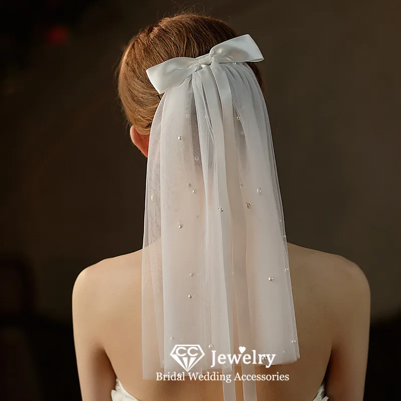 CC Short Veils for Wedding Women Hair Accessories Bridal Dress Engagement Hairwear Double Layers Bow-knot Shape With Combs V735
CC Short Veils for Wedding Women Hair Accessories Bridal Dress Engagement Hairwear Double Layers Bow-knot Shape With Combs V735
