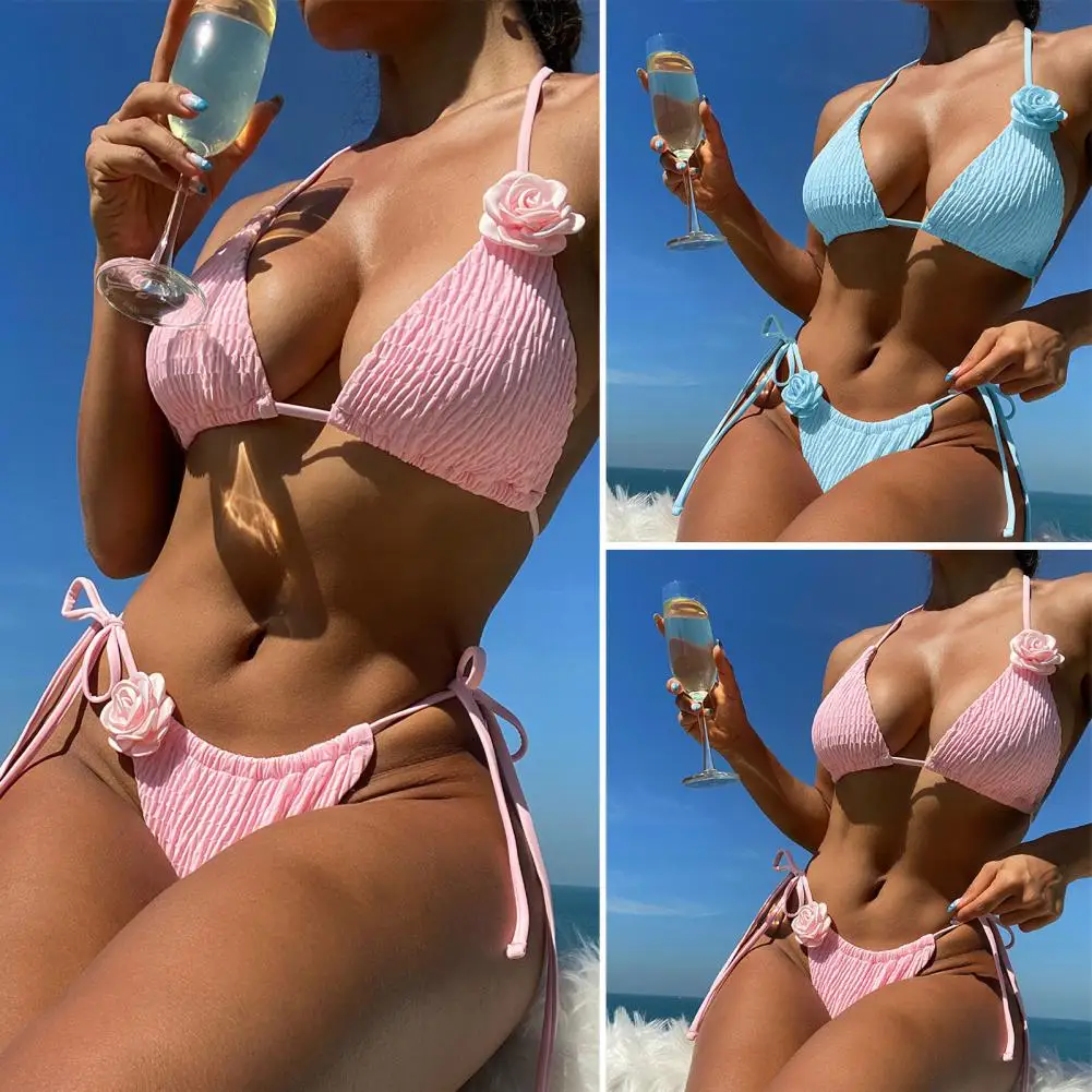 Комплект бикини с высокой талией, стильный комплект с 3d цветочным декором, модные трусы с завязками, пляжная одежда
Комплект бикини с высокой талией, стильный комплект с 3d цветочным декором, модные трусы с завязками, пляжная одежда