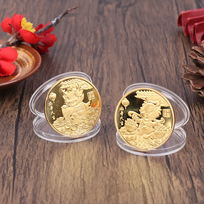 2024 Year of the Dragon Lucky Gold Coin Commemorative Coins Chinese Zodiac Badge Collectibles Commemorative Coins 
2024 Year of the Dragon Lucky Gold Coin Commemorative Coins Chinese Zodiac Badge Collectibles Commemorative Coins