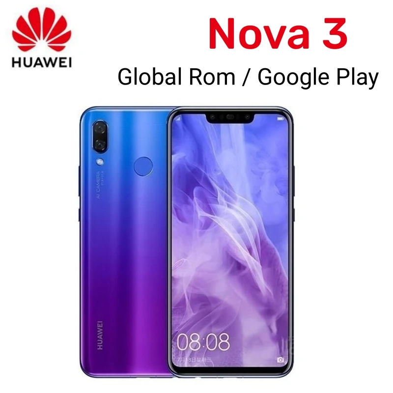 HUAWEI Nova 3 Smartphone Android 6.3 inch 128GB ROM 4G Network 24MP+24MP Camera Mobile phones Global ROM Google Play Store
HUAWEI Nova 3 Smartphone Android 6.3 inch 128GB ROM 4G Network 24MP+24MP Camera Mobile phones Global ROM Google Play Store