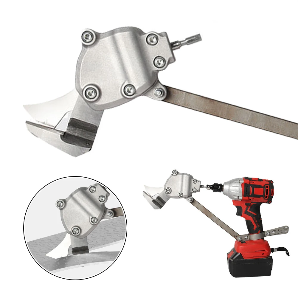 

Electric Drill Plate Cutter Attachment Metal Sheet Cutter Sawing Machines Free Cutting Tool Nibbler Sheet Metal Cutter
