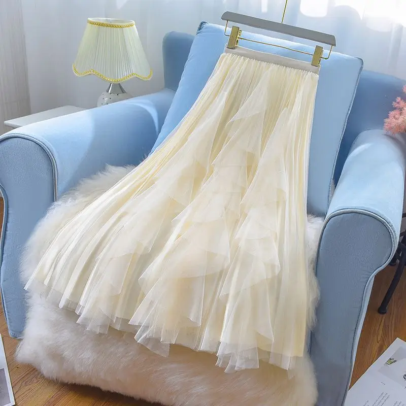 Irregular Cake Tutu Tulle Long Skirt Women 2024 Summer Fashion High Waist Pleated Mesh Midi Skirts Female Lady Aesthetic F214
Irregular Cake Tutu Tulle Long Skirt Women 2024 Summer Fashion High Waist Pleated Mesh Midi Skirts Female Lady Aesthetic F214
