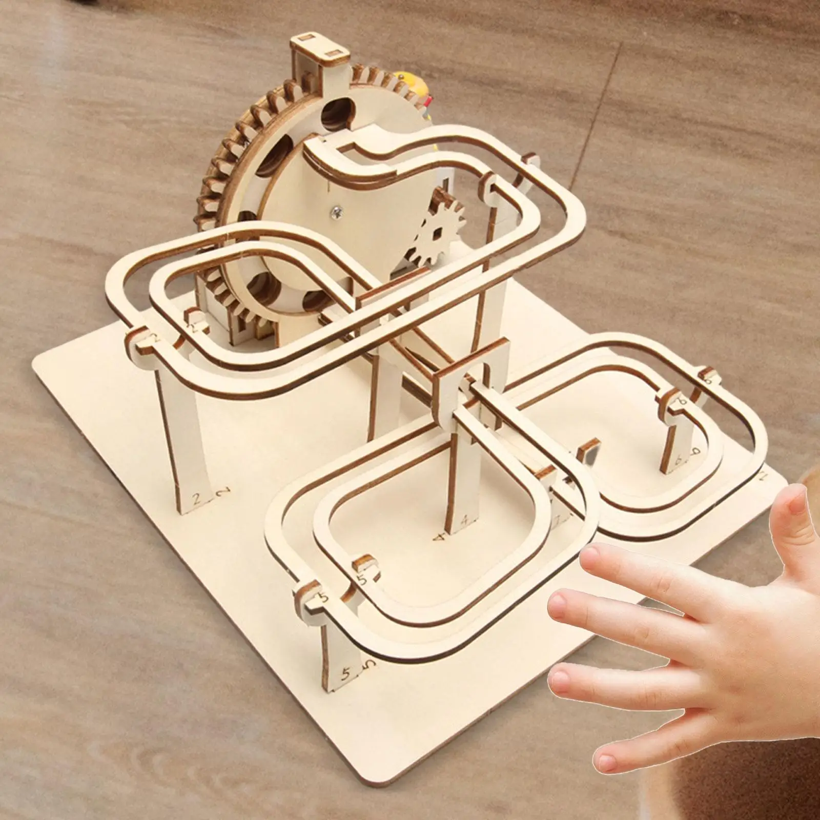 

3D Wooden Puzzle Creative DIY Marble Run Model Building Kits Wooden Craft for Holiday Home Ornament Gift Teens Adults Room Decor