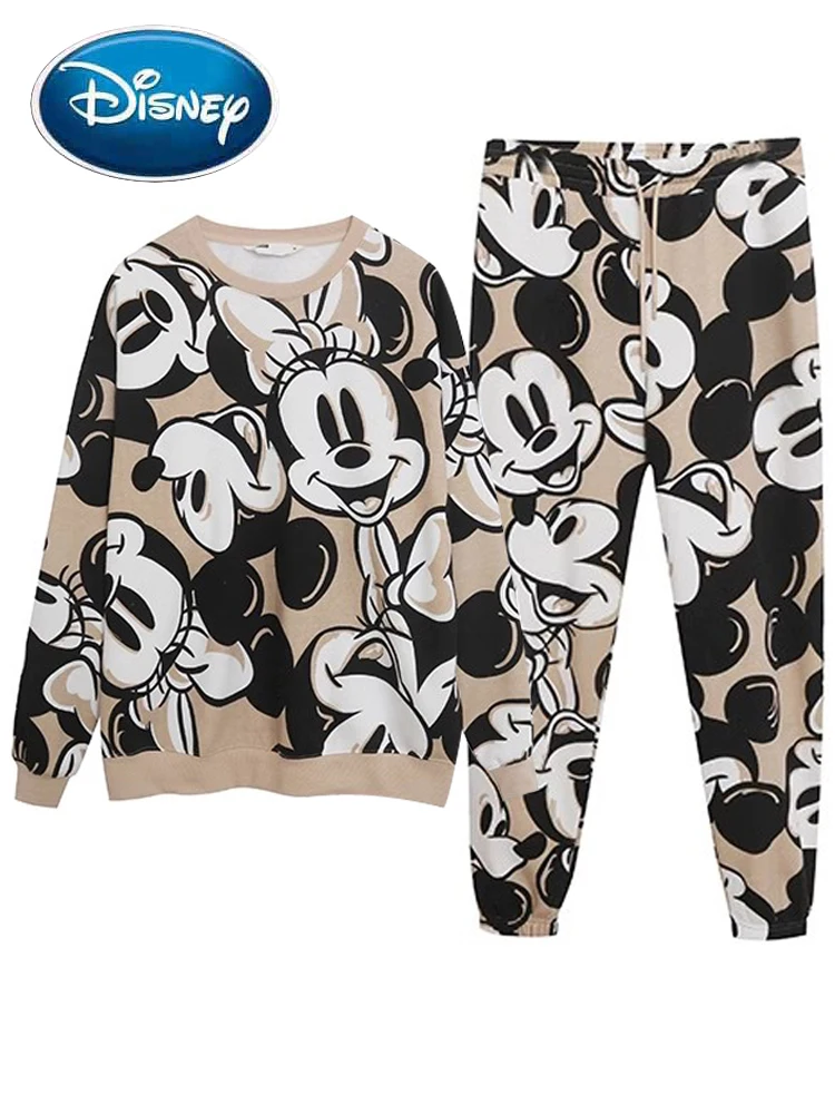Disney Mickey Minnie Mouse Sweatshirt Cartoon Print Women O-Neck Pullover Jumper Tops + Tied Bow Trousers Pants 1 Sets Femme
Disney Mickey Minnie Mouse Sweatshirt Cartoon Print Women O-Neck Pullover Jumper Tops + Tied Bow Trousers Pants 1 Sets Femme