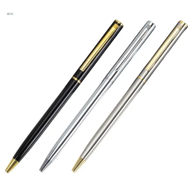 

6Pieces Metal Ballpoint Pen Office Pen Smooth to Write Guest Sign In Pen for Hotel Reception Dropship