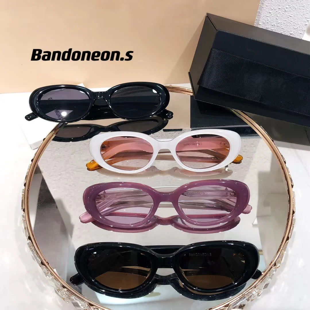 

Солнцезащитные очки Bandoneon S мужские и женские, овальные пляжные аксессуары в Корейском стиле, нежные, для вождения, UV400, лето 2024