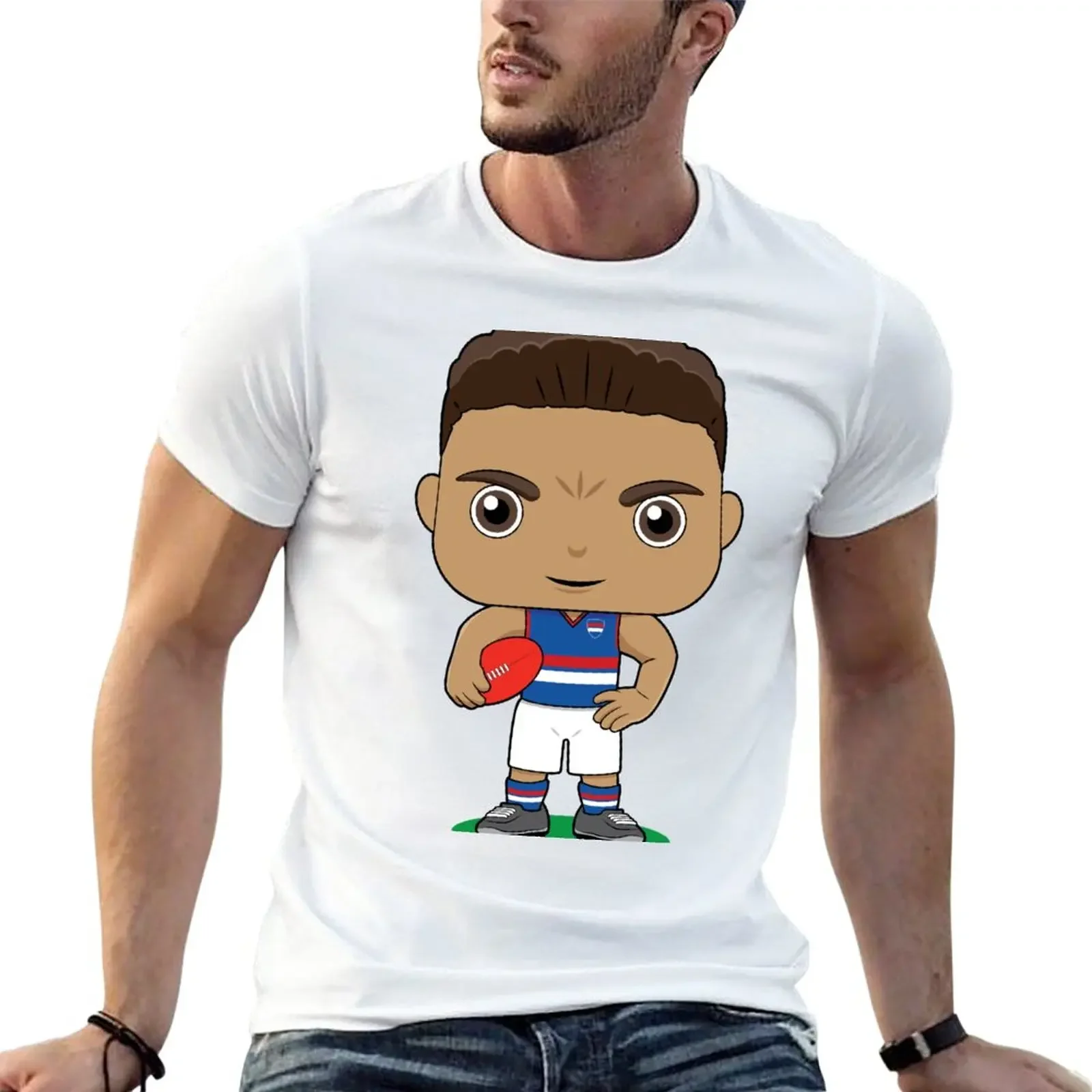 

Cute Western Bulldogs Footy Player Mascot T-Shirt animal prinfor boys sublime anime t shirts for men pack