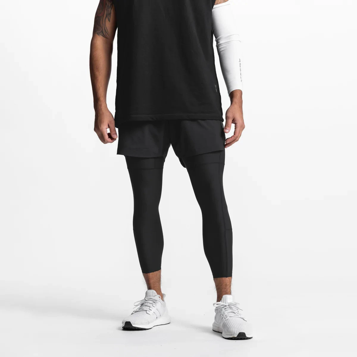 Mens 2 in 1 GYM Shorts Ankle Length Bodybuilding Fitness Joggers Quick-dry Sport Pants Male Running Workout Sweatpants Black
Mens 2 in 1 GYM Shorts Ankle Length Bodybuilding Fitness Joggers Quick-dry Sport Pants Male Running Workout Sweatpants Black