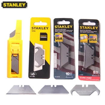 Stanley 헤비 듀티 퀵 샤프퍼 커팅 블레이드, 라운드 헤드 후크 카펫 커팅, T 자형 벽지 아트 나이프 블레이드