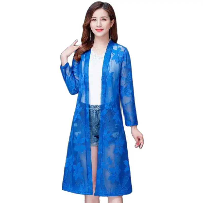 Lace Women's Long Coat Korean Version Of Self-cultivation With Openwork Shawl With Skirt Coat Long Sleeve Sunscreen CardiganLady
Lace Women's Long Coat Korean Version Of Self-cultivation With Openwork Shawl With Skirt Coat Long Sleeve Sunscreen CardiganLady