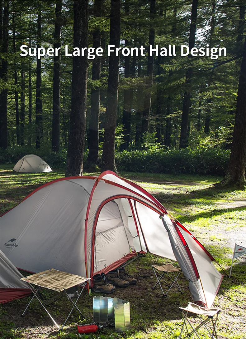 Naturehike – tente de Camping pour 3-4 personnes, série Hiby, en tissu Silicone 20D, Double couche, 4 saisons, pour la famille, ultralégère Naturehike – tente de Camping pour 3-4 personnes, série Hiby, en tissu Silicone 20D, Double couche, 4 saisons, pour la famille, ultralégère