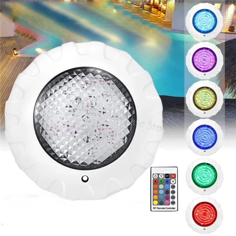 

38W Swimming Pool Light with Remote Controller RGB Color Changing DC12V IP68 Waterproof Lamp Submersible LED Light for Pond/Pool