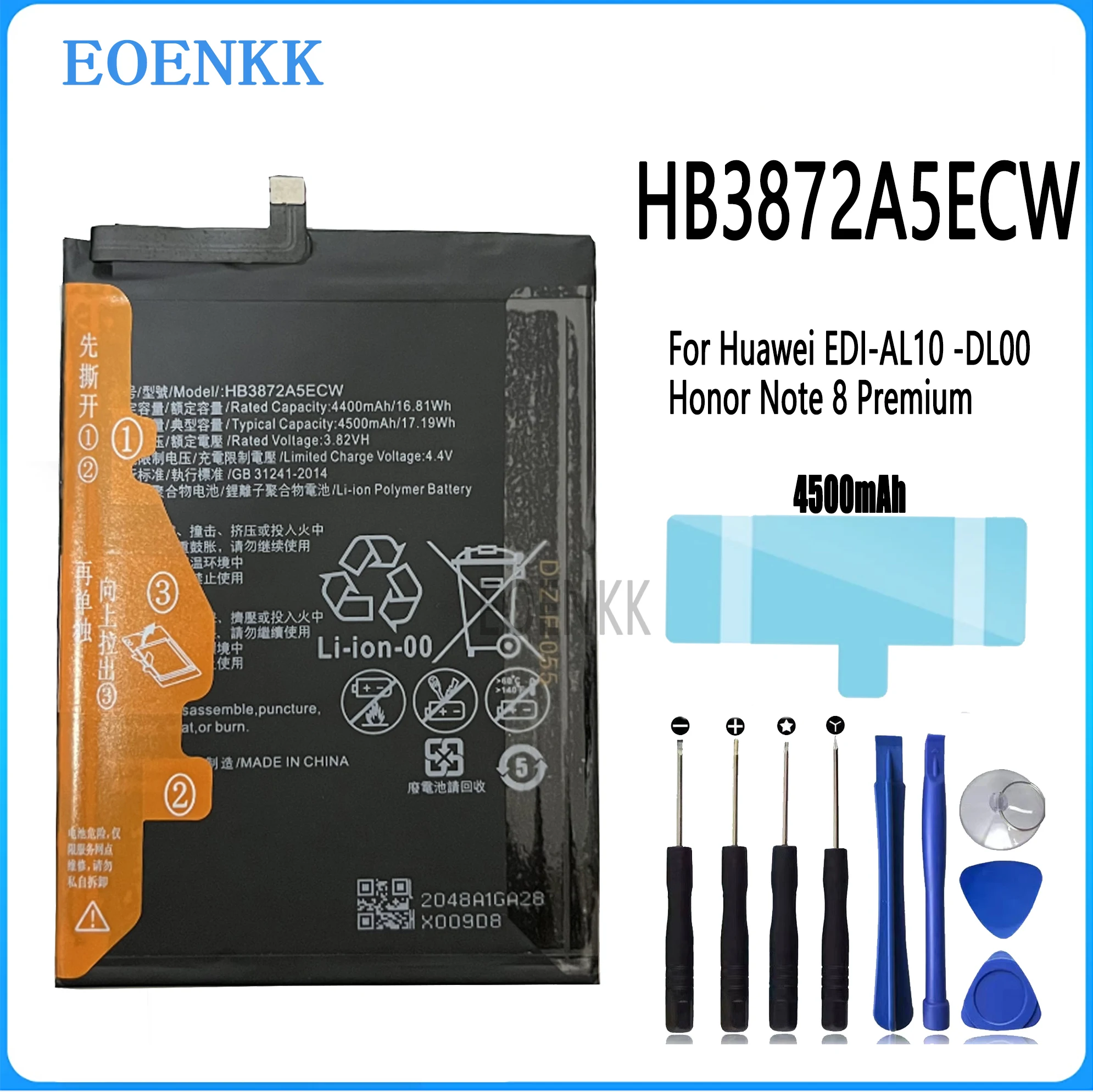 HB3872A5ECW Battery For Huawei Honor Note 8 Note8 EDI-DL00 EDI-AL10 Original Capacity Phone Batteries Bateria
HB3872A5ECW Battery For Huawei Honor Note 8 Note8 EDI-DL00 EDI-AL10 Original Capacity Phone Batteries Bateria