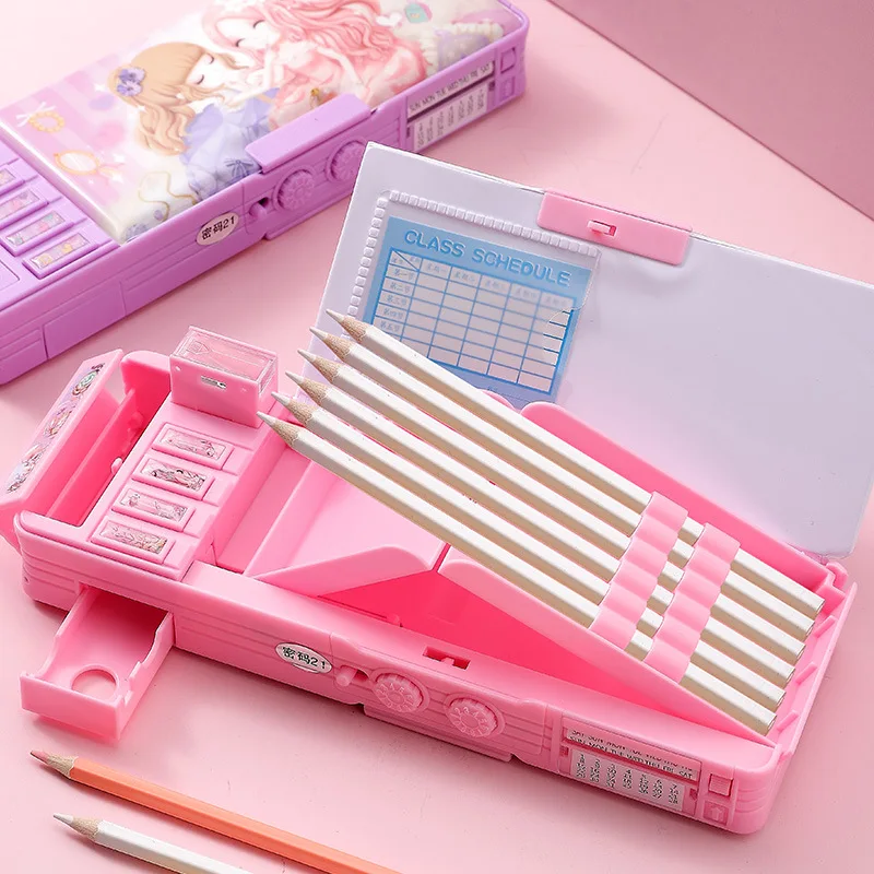 Flower girl girl password stationery box girl elementary school student pen bag new popular multifunctional pencil case
Flower girl girl password stationery box girl elementary school student pen bag new popular multifunctional pencil case