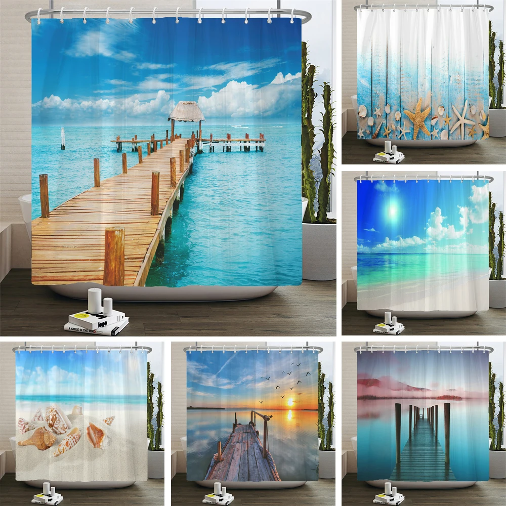 Seaside Scenery 3d Printed Polyester Shower Curtain Wooden Bridge Nature Fabric Waterproof Bathroom Curtain for Bathtub 180x180
Seaside Scenery 3d Printed Polyester Shower Curtain Wooden Bridge Nature Fabric Waterproof Bathroom Curtain for Bathtub 180x180
