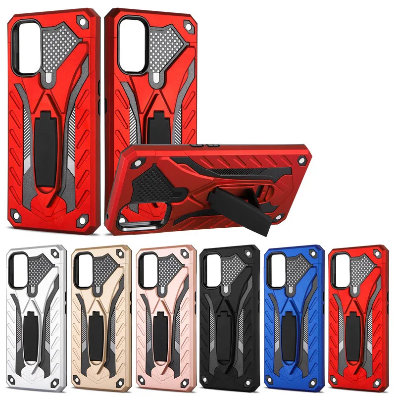 

For OPPO Realme 5 5i 5s 6 6i 7 7i 8 Pro Case Shockproof Armor Silicone Kickstand Phone Cover For Realme C3 C11 C15 C17 C20 C21