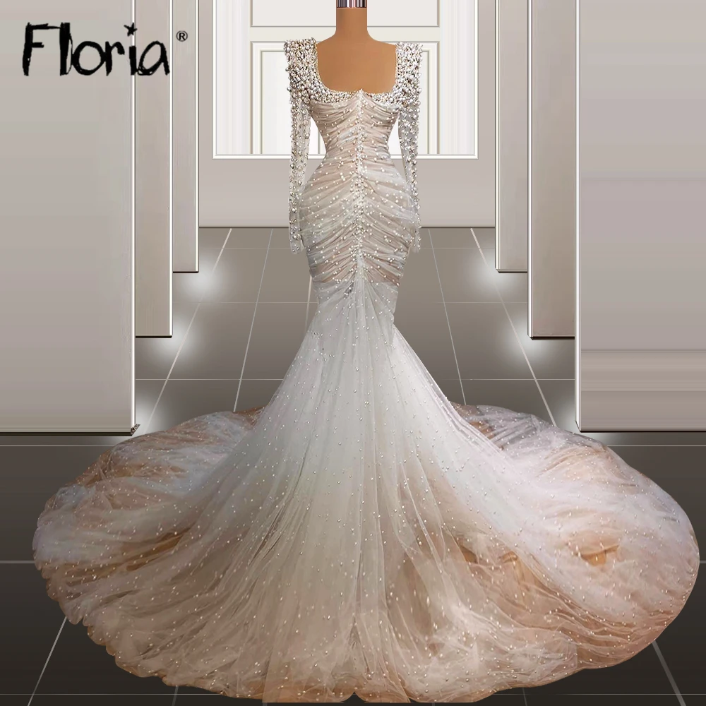 Romantic Full Pearls Long Sleeve Wedding Dresses Dubai Luxury 2022 Bridal Gowns Elegant Beaded Mermaid Vestido De Novia
Romantic Full Pearls Long Sleeve Wedding Dresses Dubai Luxury 2022 Bridal Gowns Elegant Beaded Mermaid Vestido De Novia