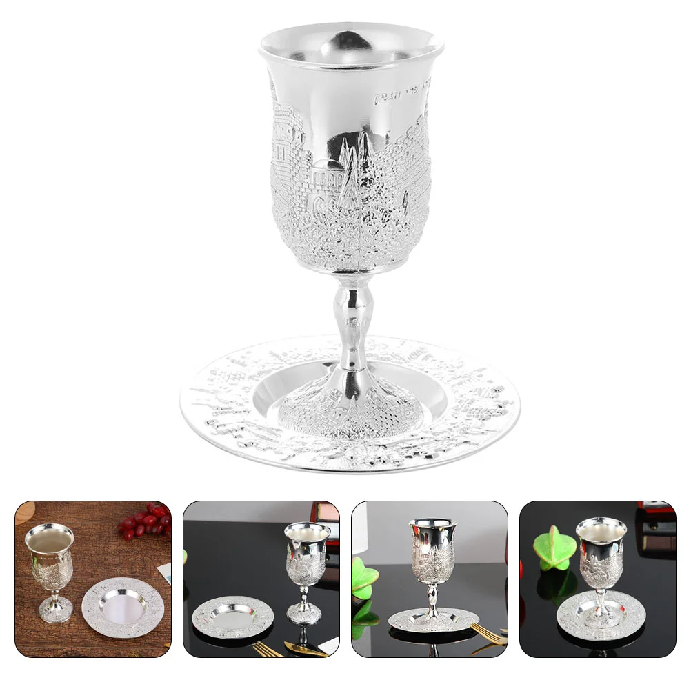 Jewish Glass Kiddush Silver Plated Kiddush Cup With Saucer Judaica Shabbos Wine Cup Passover For Shabbat Havdalah Holiday Gift
Jewish Glass Kiddush Silver Plated Kiddush Cup With Saucer Judaica Shabbos Wine Cup Passover For Shabbat Havdalah Holiday Gift