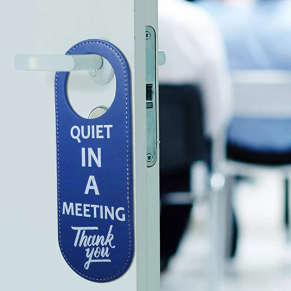 Do Not Disturb Door Hanger Sign, Meeting in Progress Door Sign Ideal for Sleeping, Spa Treatment, Pu Leather Hanging Sign
Do Not Disturb Door Hanger Sign, Meeting in Progress Door Sign Ideal for Sleeping, Spa Treatment, Pu Leather Hanging Sign